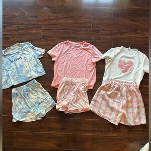 EUC - SHEIN - Lot of 3 Girls Summer Short Outfits - Size 11Y-12Y